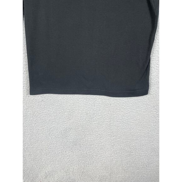 Designers Studio Originals Women's Black Mock Neck Shirt With Snowman Holiday - Picture 10 of 11